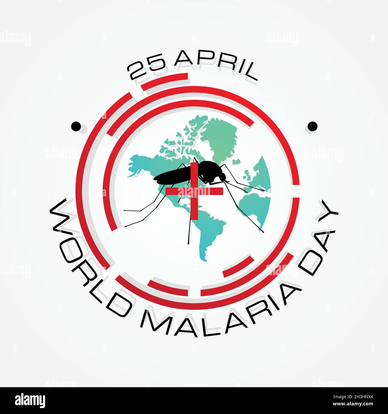 Lettre vectorielle de la Journée mondiale du paludisme pour la conception d'éléments.Vecteur de conception de concept de vacances internationales.Illustration vectorielle EPS.8 EPS.10 Illustration de Vecteur