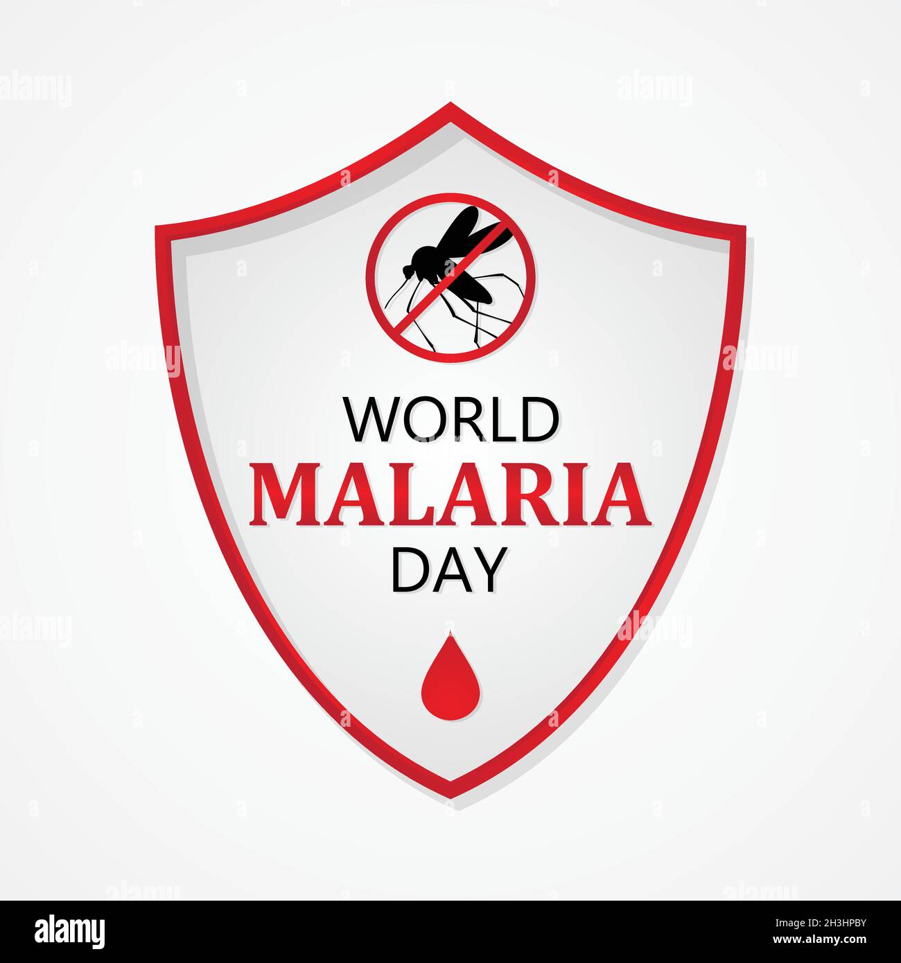 Lettre vectorielle de la Journée mondiale du paludisme pour la conception d'éléments.Vecteur de conception de concept de vacances internationales.Illustration vectorielle EPS.8 EPS.10 Illustration de Vecteur