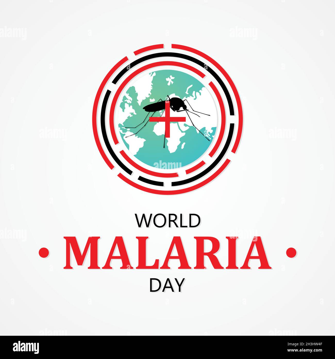 Lettre vectorielle de la Journée mondiale du paludisme pour la conception d'éléments.Vecteur de conception de concept de vacances internationales.Illustration vectorielle EPS.8 EPS.10 Illustration de Vecteur