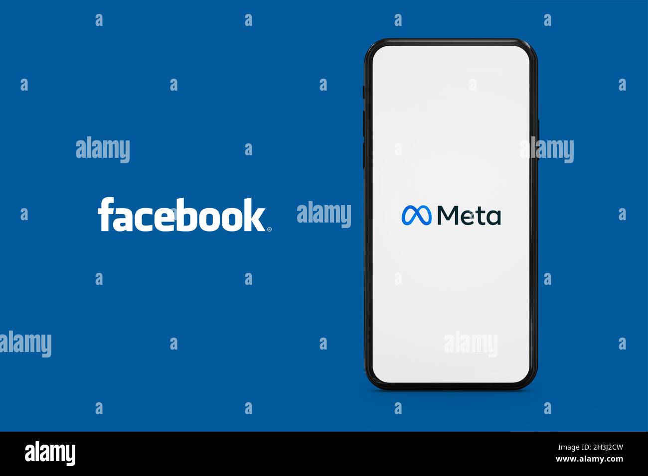 Californie, États-Unis.28 octobre 2021 : META logo, concept de rebrand Facebook.Transition et changement en métaverse. Banque D'Images