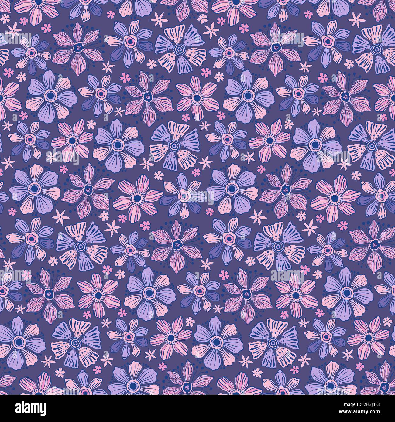 Bouton fleuri à motif sans couture.arrière-plan beauté florale élégant.imprimé stylisé graphique orné. Illustration de Vecteur