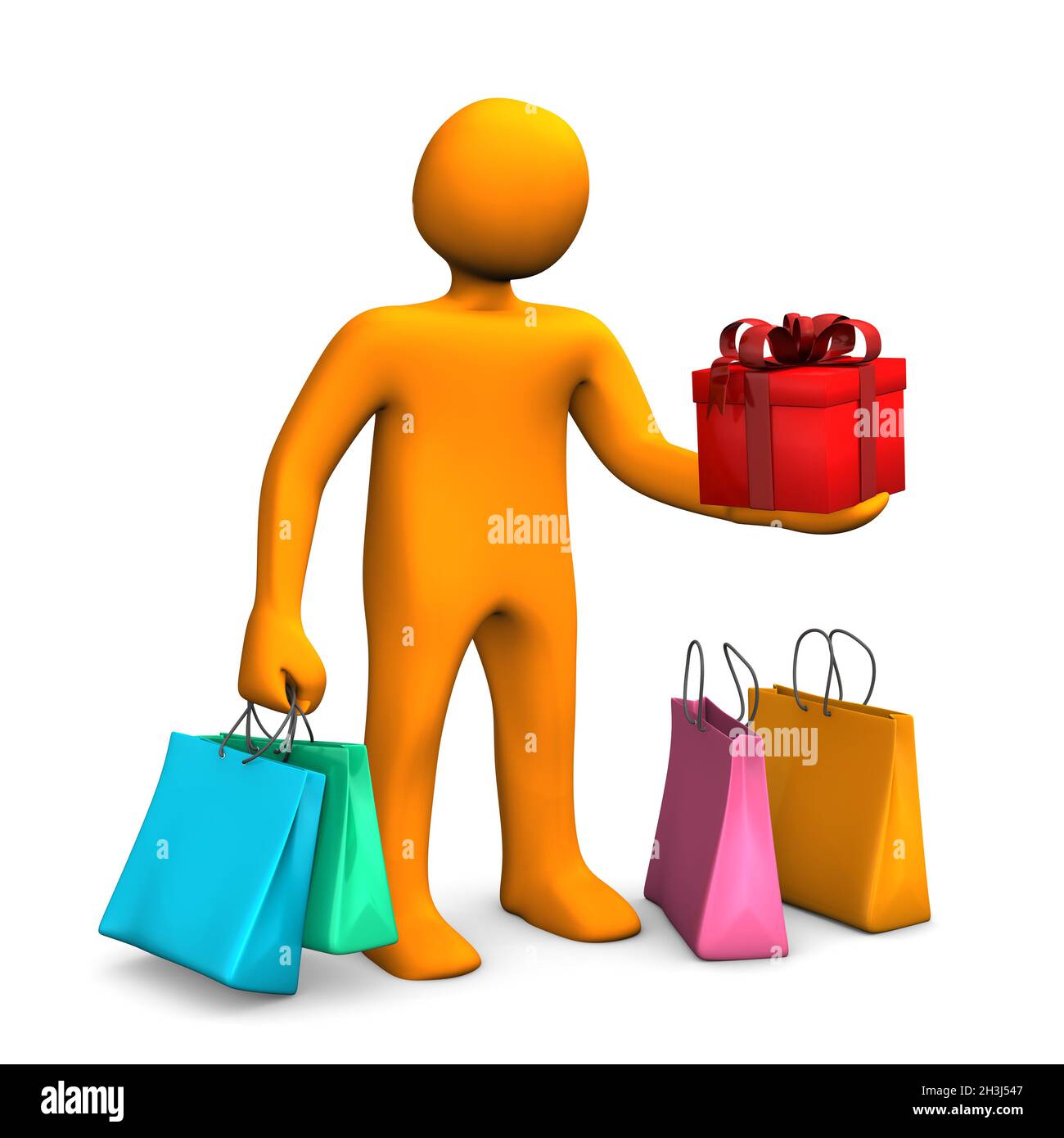 Mannequin Shopping Bags cadeau Banque D'Images