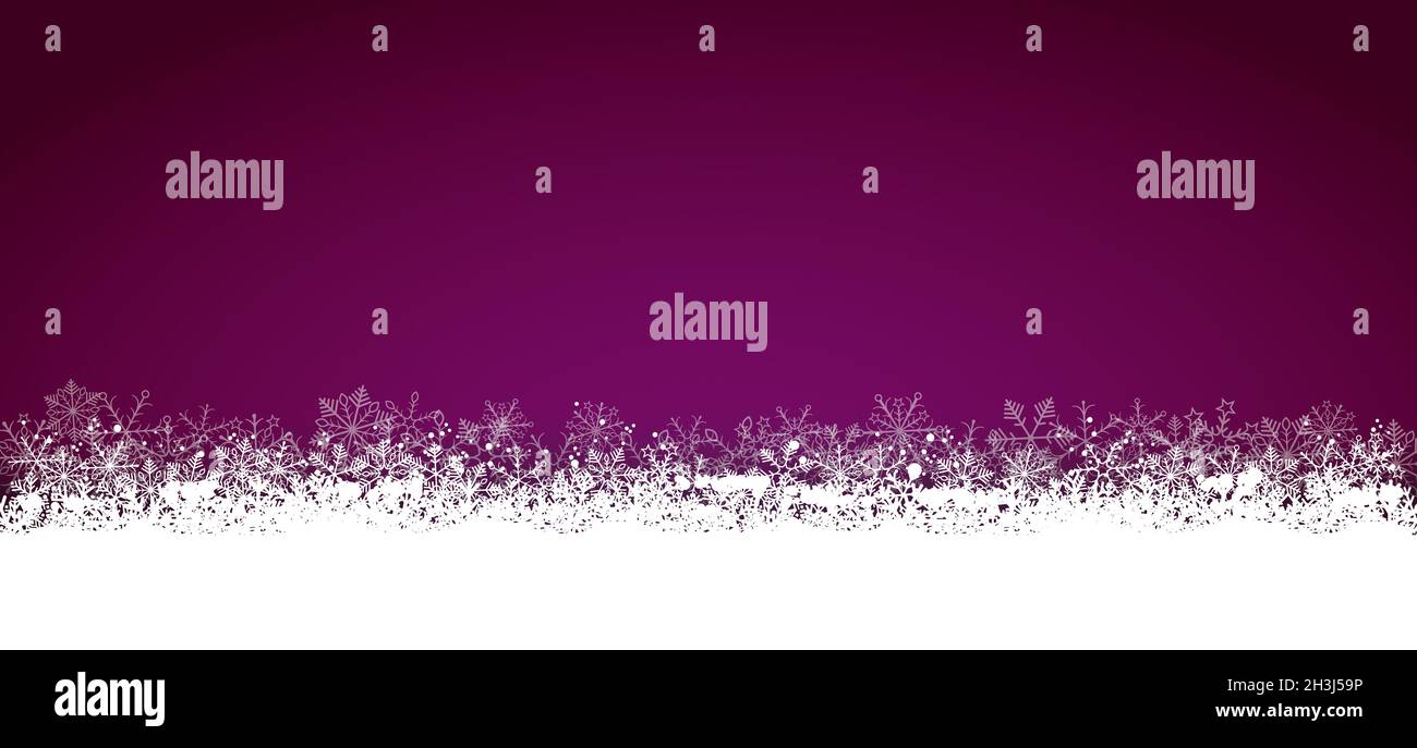 Carte de Noël violet en forme de flocons de neige Banque D'Images