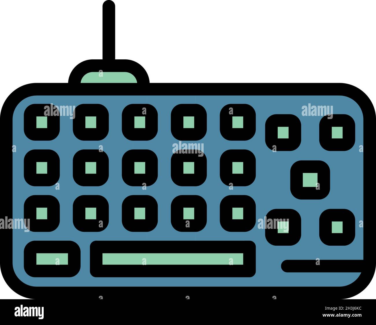 Icône du clavier.Contour clavier périphérique vecteur icône couleur isolé à  plat Image Vectorielle Stock - Alamy