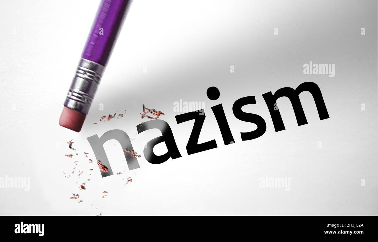Eraser supprimer le mot Nazisme Banque D'Images