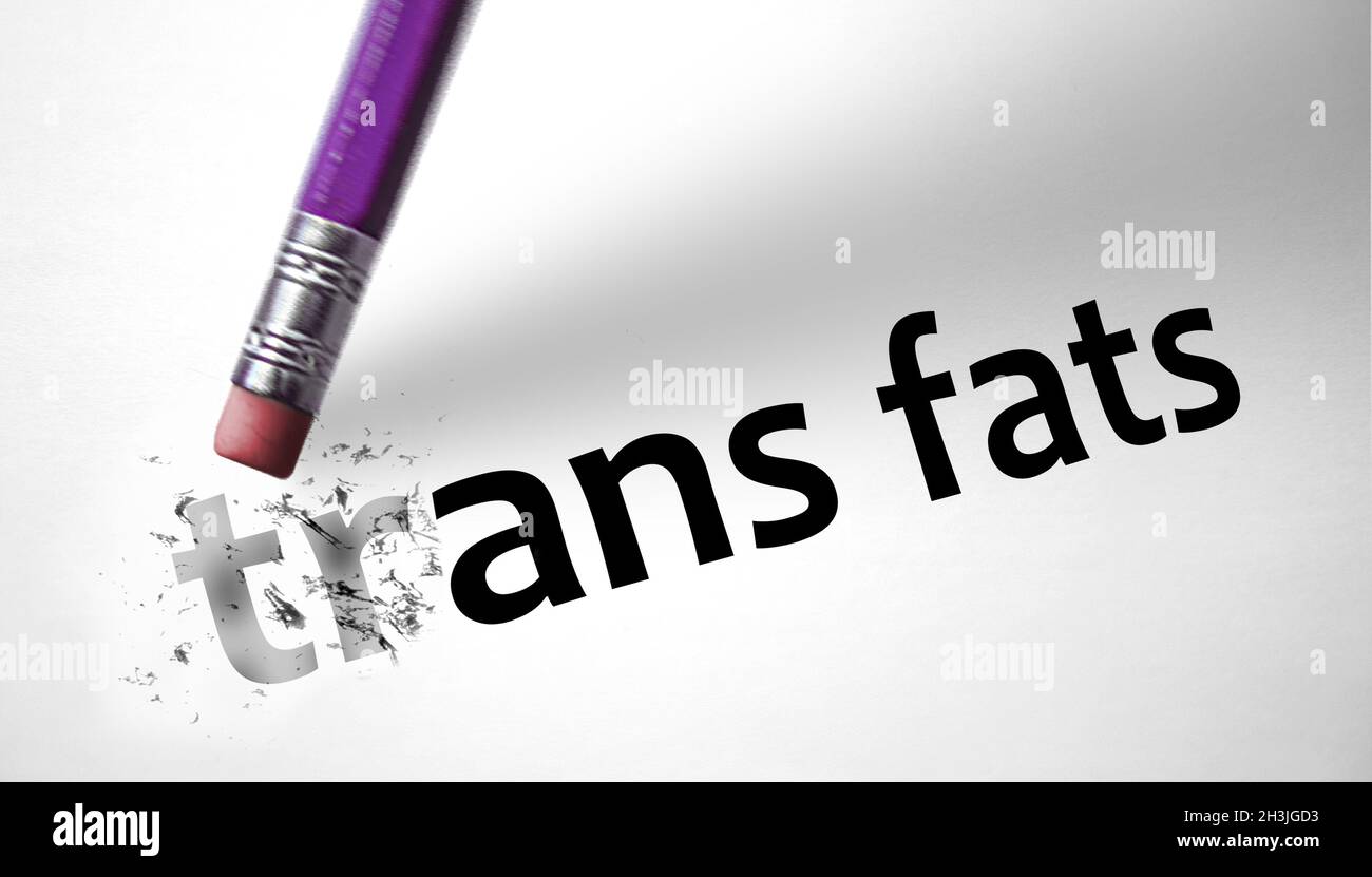 Eraser supprimer la notion de gras trans Banque D'Images