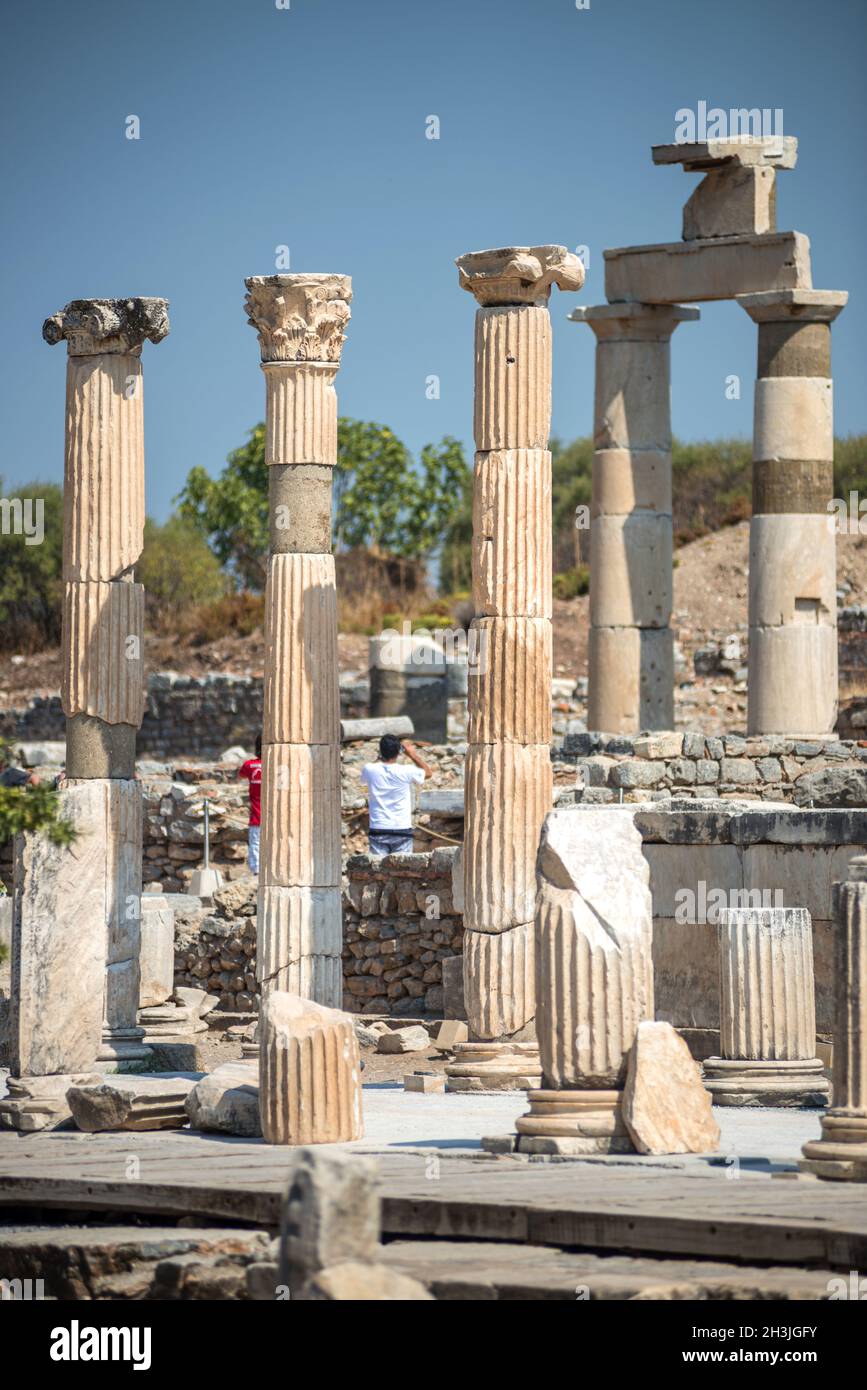 Voir l'ancienne ville d'Éphèse, Turquie Banque D'Images