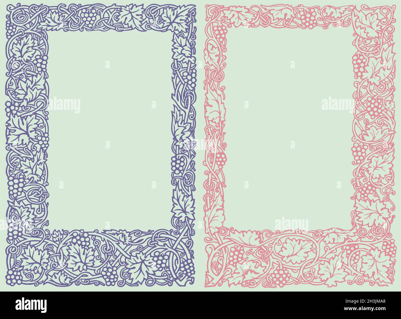 Cadre floral vintage de William Morris.Éléments de conception à utiliser sur les menus, les brochures, les couvertures de livres et les invitations.Fleurs vintage Illustration de Vecteur