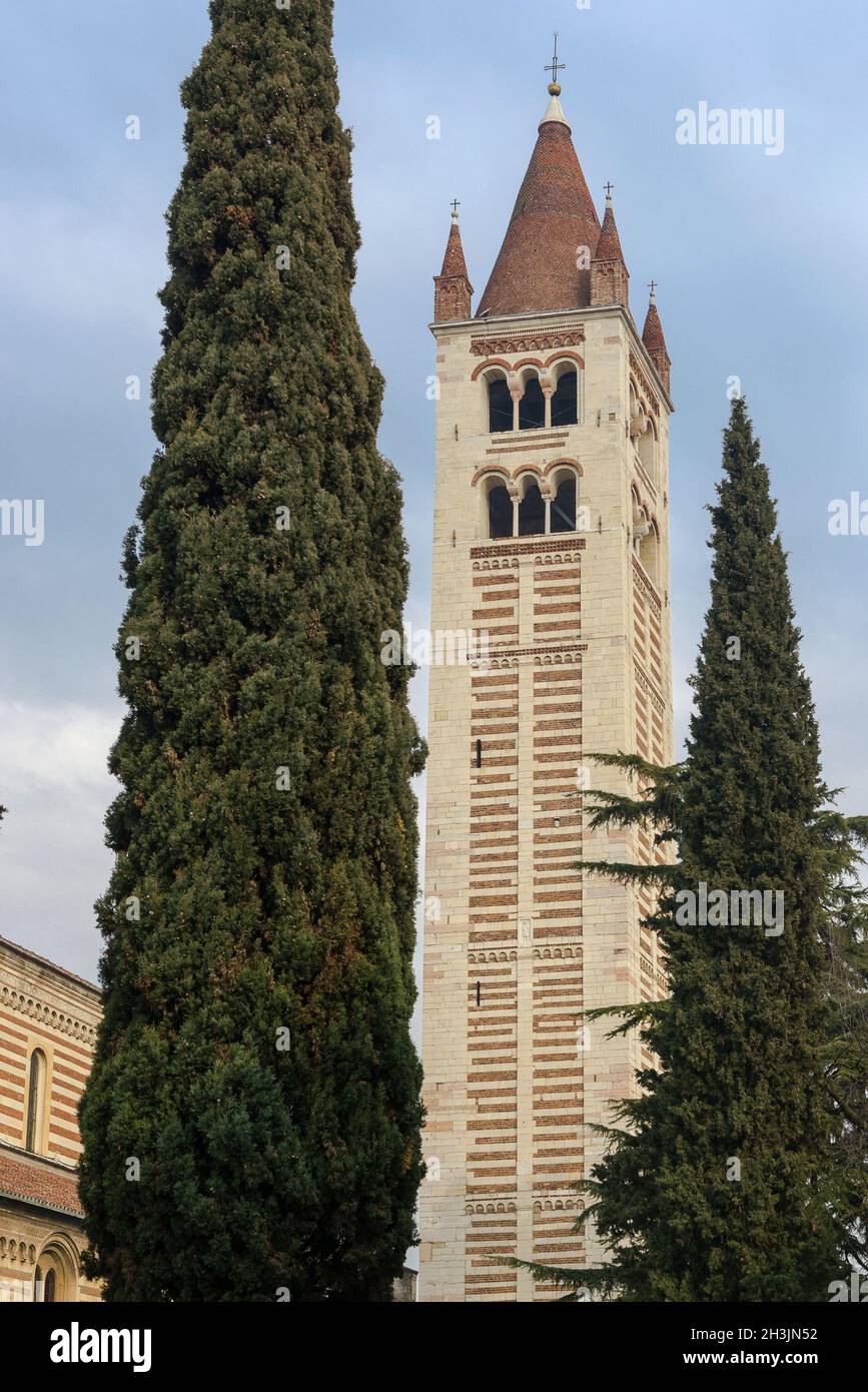 L'horloge de San Zeno Banque D'Images