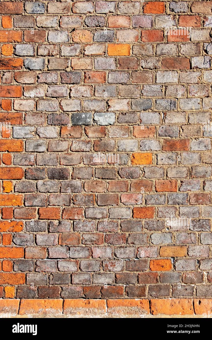 Travaux de briques géorgiennes sur une maison dans la vieille ville de Hastings, Royaume-Uni, mur de briques. Banque D'Images