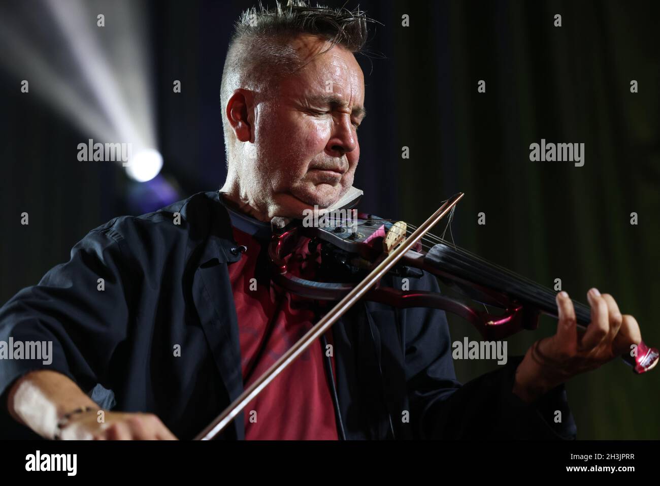 Cracovie, Pologne - 10 juillet 2021 : Nigel Kennedy en direct à la 26e édition du Festival de Jazz d'été à Cracovie Banque D'Images