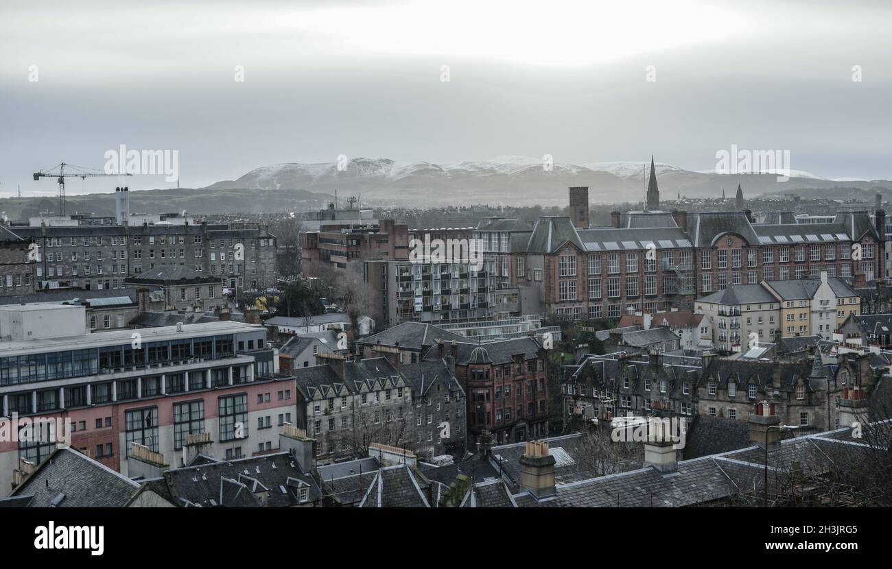 Vue du château d'Édimbourg, Écosse Banque D'Images