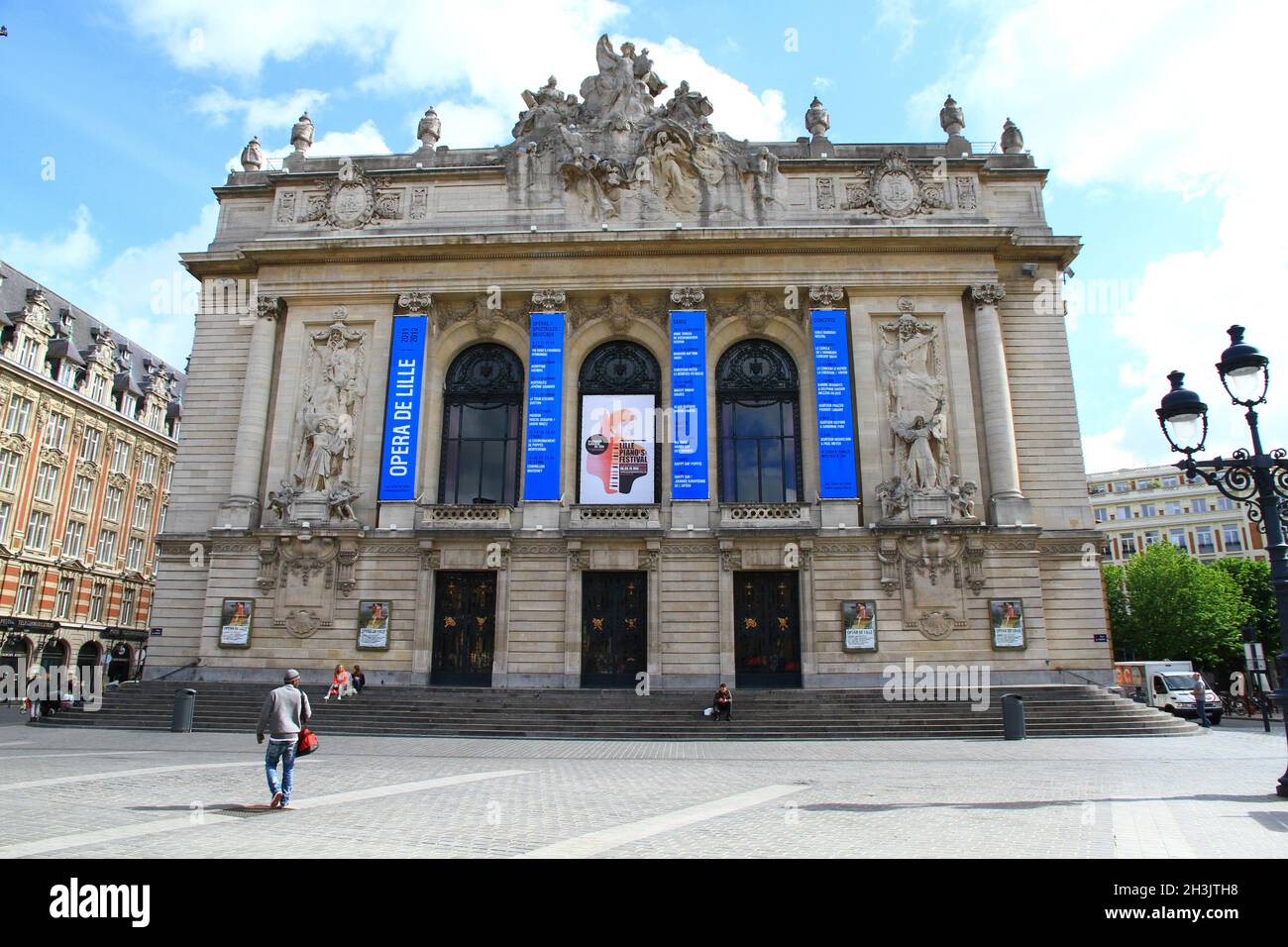 FRANCE.NORD (59) LILLE.PLACE DU THÉÂTRE; OPÉRA Banque D'Images