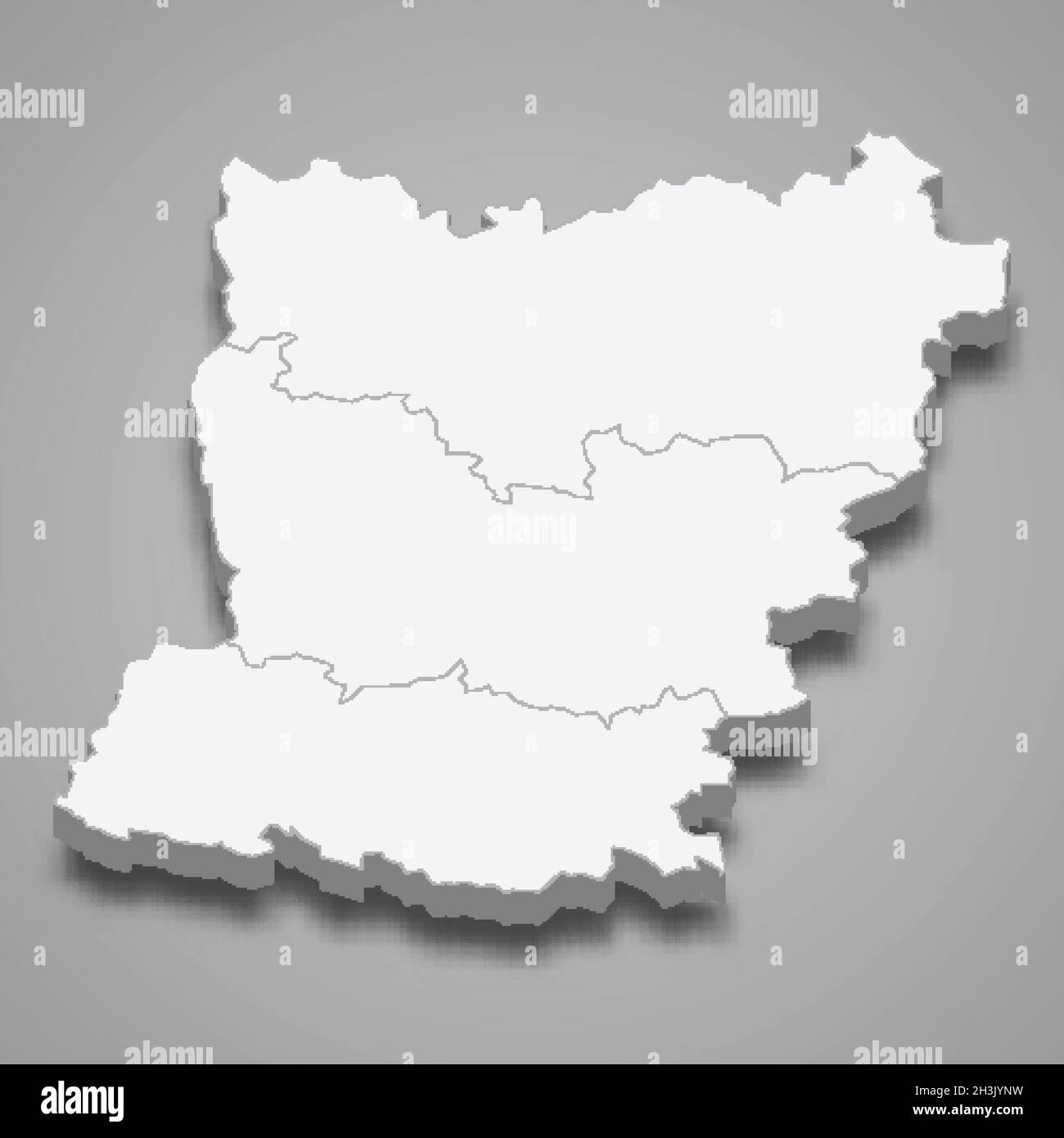 la carte isométrique 3d de Mayenne est un département en France, illustration vectorielle Illustration de Vecteur