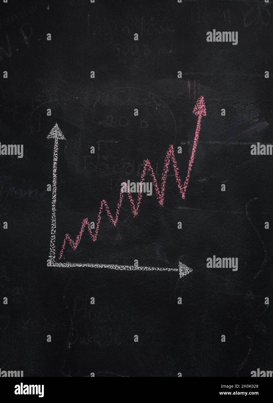 Tableau de surveillance avec graphique des activités financières montrant la tendance à la baisse Banque D'Images