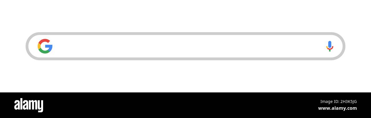 Barre de recherche Google dans le navigateur.Image éditoriale.Vinnitsia, Ukraine - 14 juin 2021.SPE 10 Illustration de Vecteur