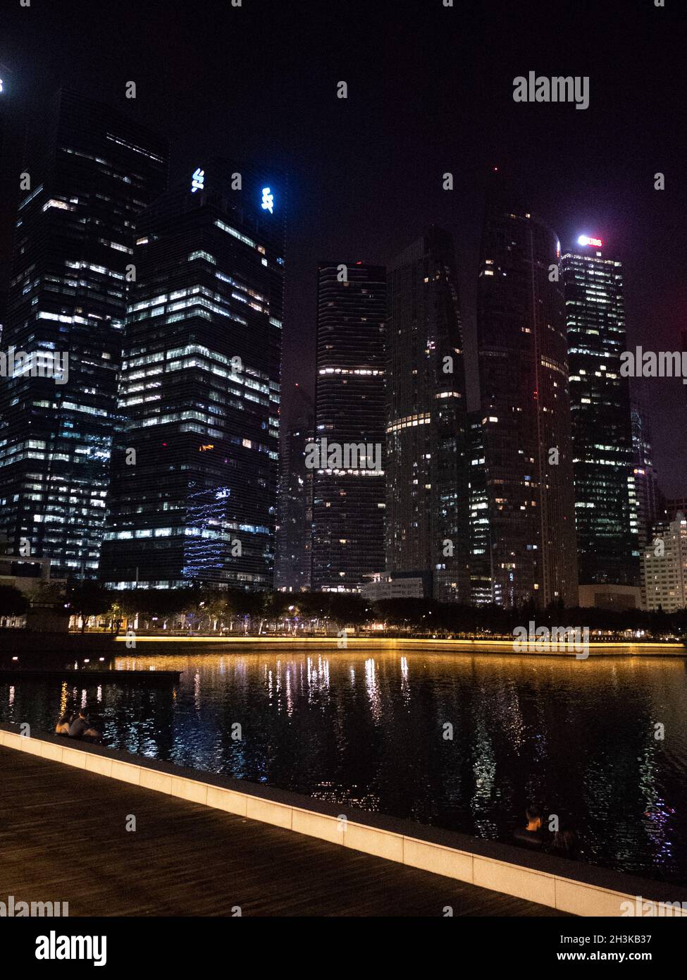 Nuit à Singapour Banque D'Images