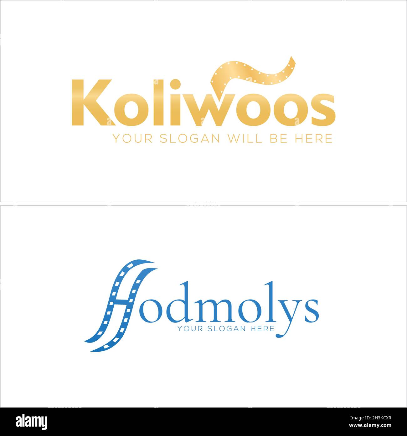 Design moderne du logo de production de films d'entreprise Illustration de Vecteur