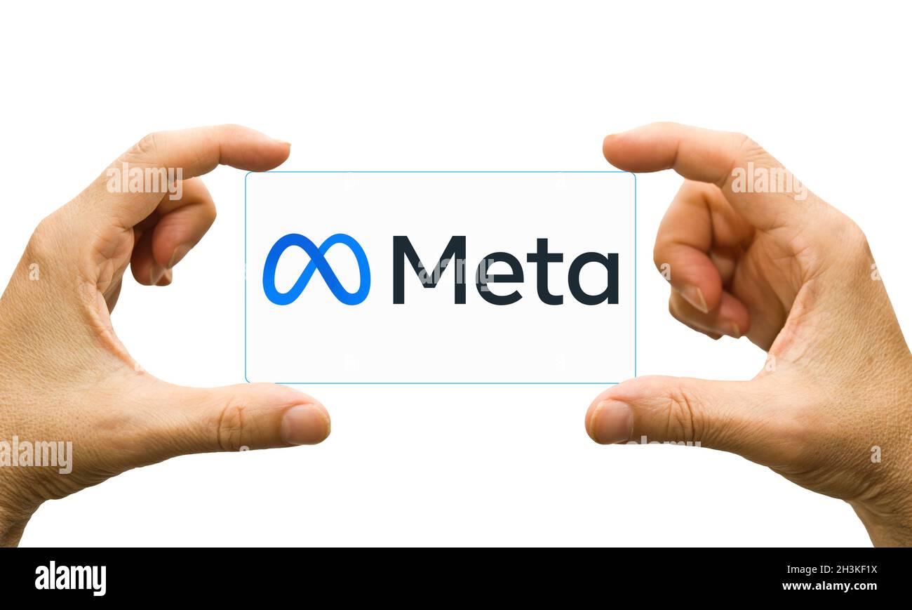 Nouveau logo méta connexion sociale Facebook nouveau nom Banque D'Images