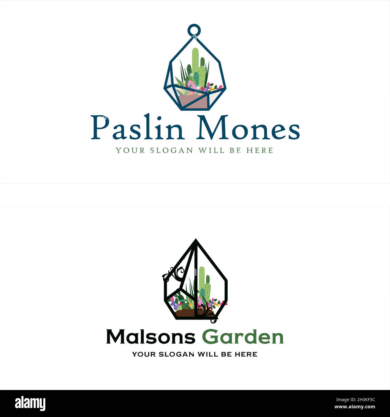 Design moderne du logo horticulture de jardin Illustration de Vecteur