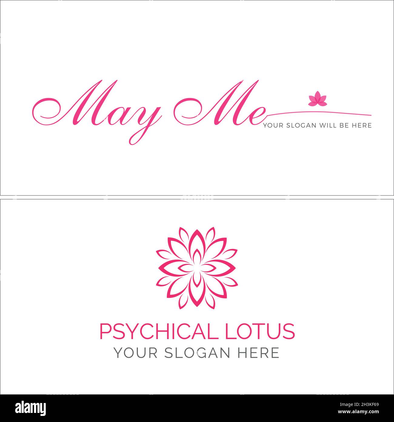 Design moderne du logo lotus inférieur du spa physique Illustration de Vecteur