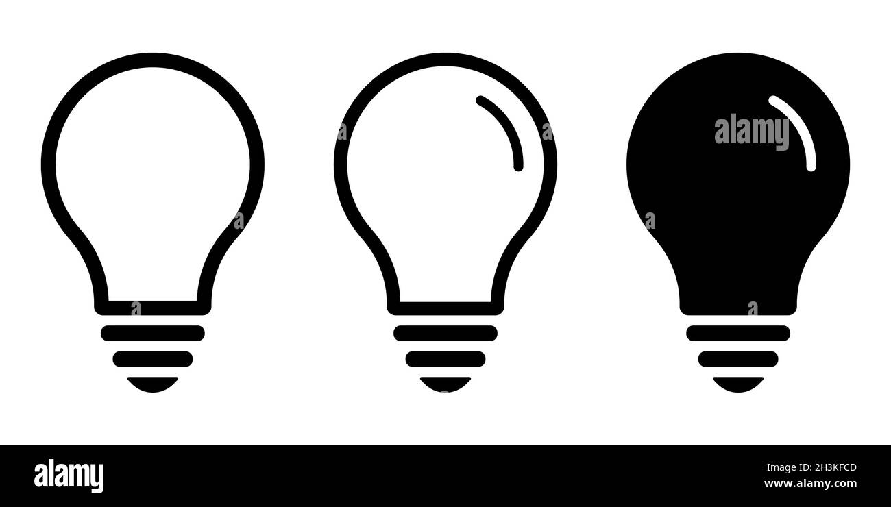 Ensemble d'icônes de lampe conception simple Illustration de Vecteur