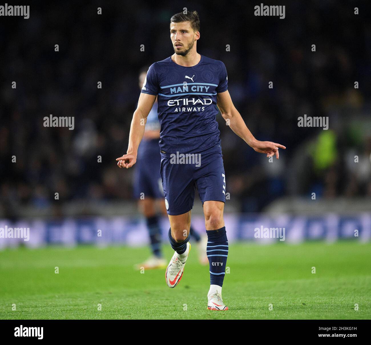 23 octobre 2021 - Brighton v Manchester City - Premier League - Amex Stadium Ruben Dias de Manchester City pendant le match au stade Amex Pictur Banque D'Images