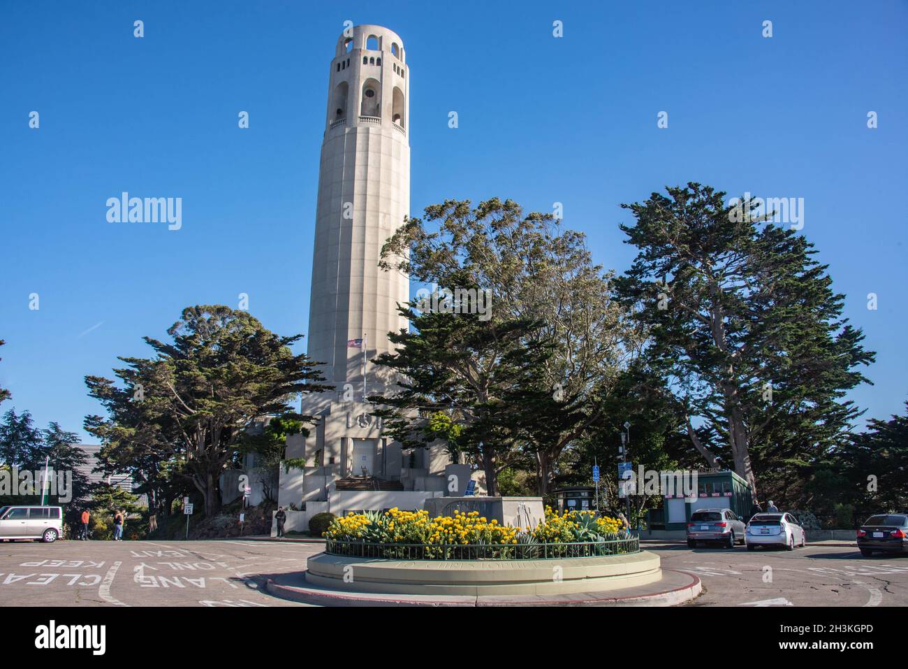 Coit Tower sur Telegraph Hill, San Francisco, Californie, États-Unis Banque D'Images