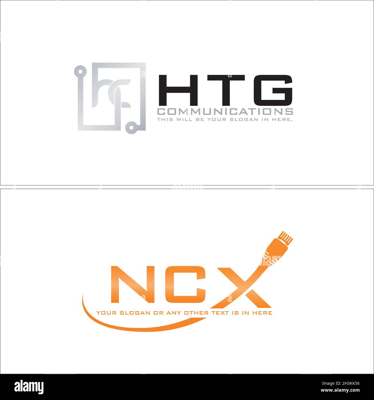 Design du logo connecté au circuit de communication de la technologie moderne Illustration de Vecteur