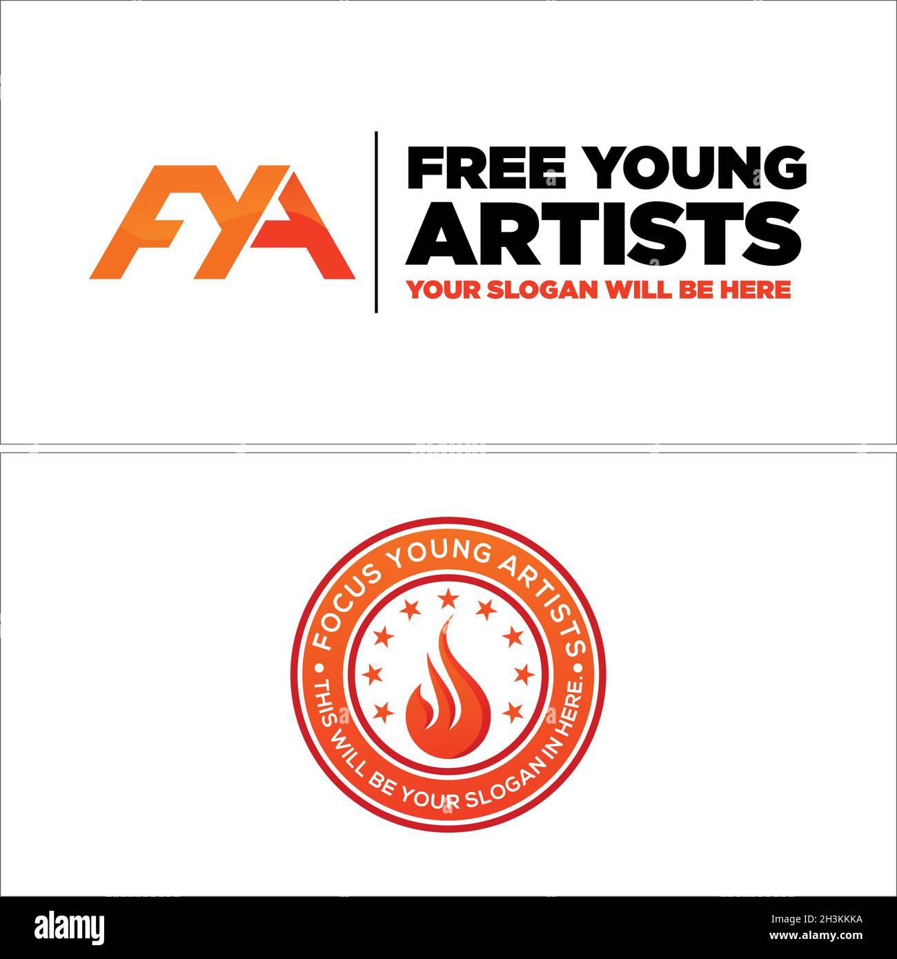 Artistes d'affaires modernes lettre initiale icône étoile logo feu design Illustration de Vecteur