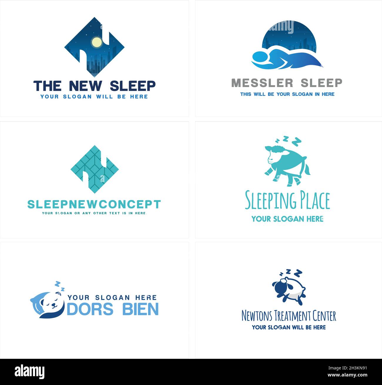 Design moderne du logo « Sleep Dream » Illustration de Vecteur