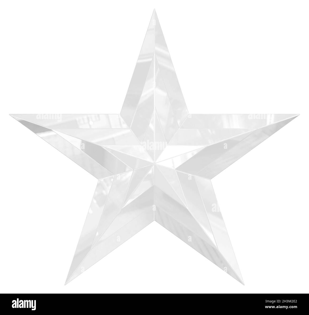 Étoile à 5 points - étoile de Noël - blanc unique isolé sur fond blanc -  rendu 3d Photo Stock - Alamy