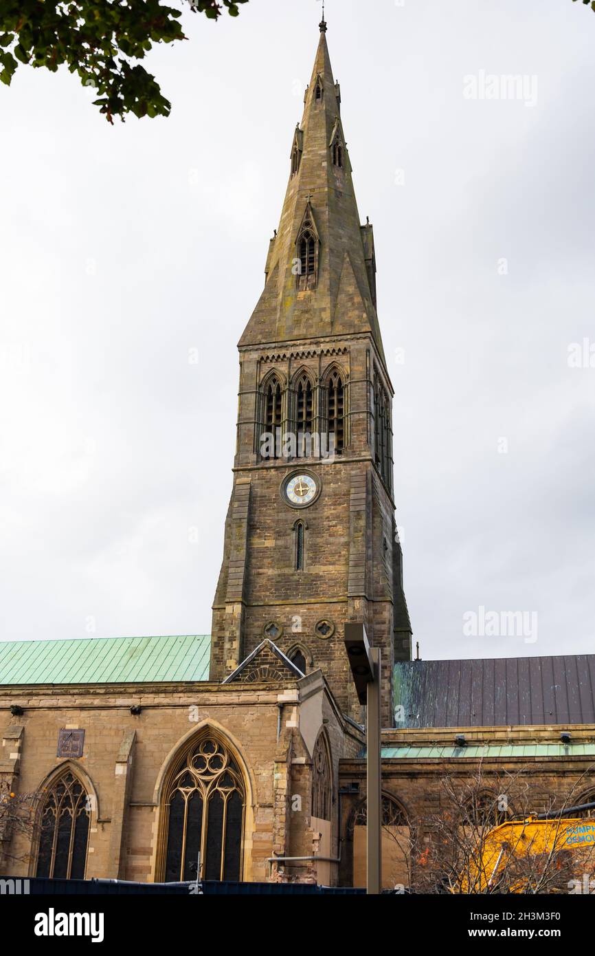 La Cathédrale de Saint Martin, la Cathédrale de Leicester.Leicester, Leicestershire, Angleterre Banque D'Images