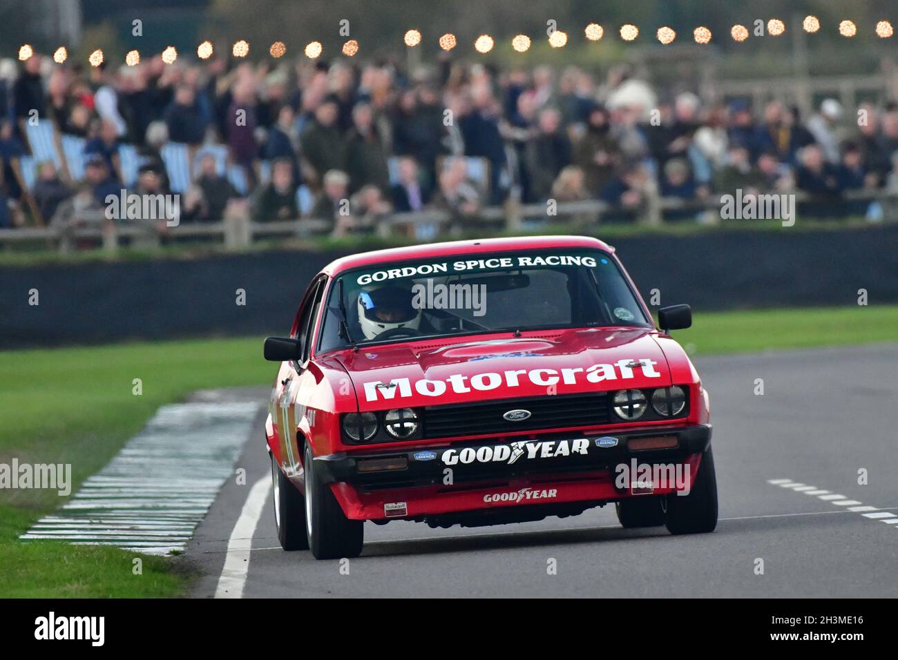 Mike Whitaker, Ford Capri III 3 litres S, Gerry Marshall Trophy, groupe 1 voitures de berline qui ont été en course dans les années entre 1970 et 1982, composé de Banque D'Images