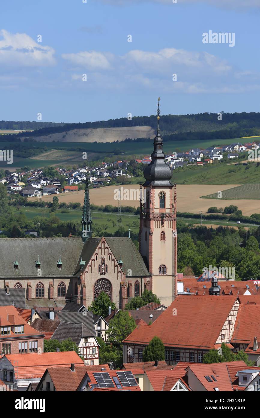 Tauberbischofsheim est une ville avec de nombreux sites Banque D'Images