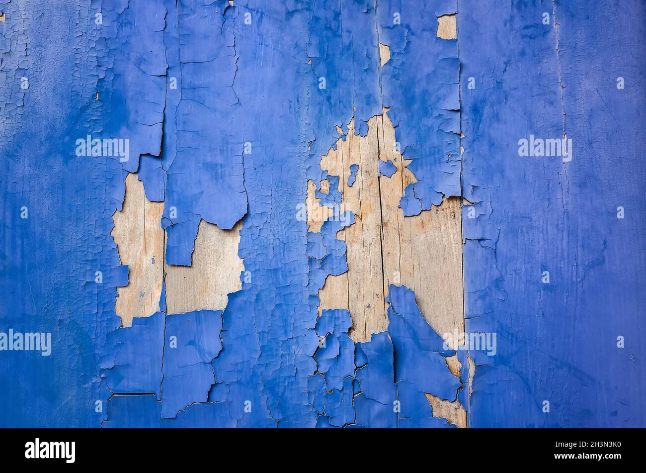 Mur de planches en bois de couleur bleue Banque D'Images