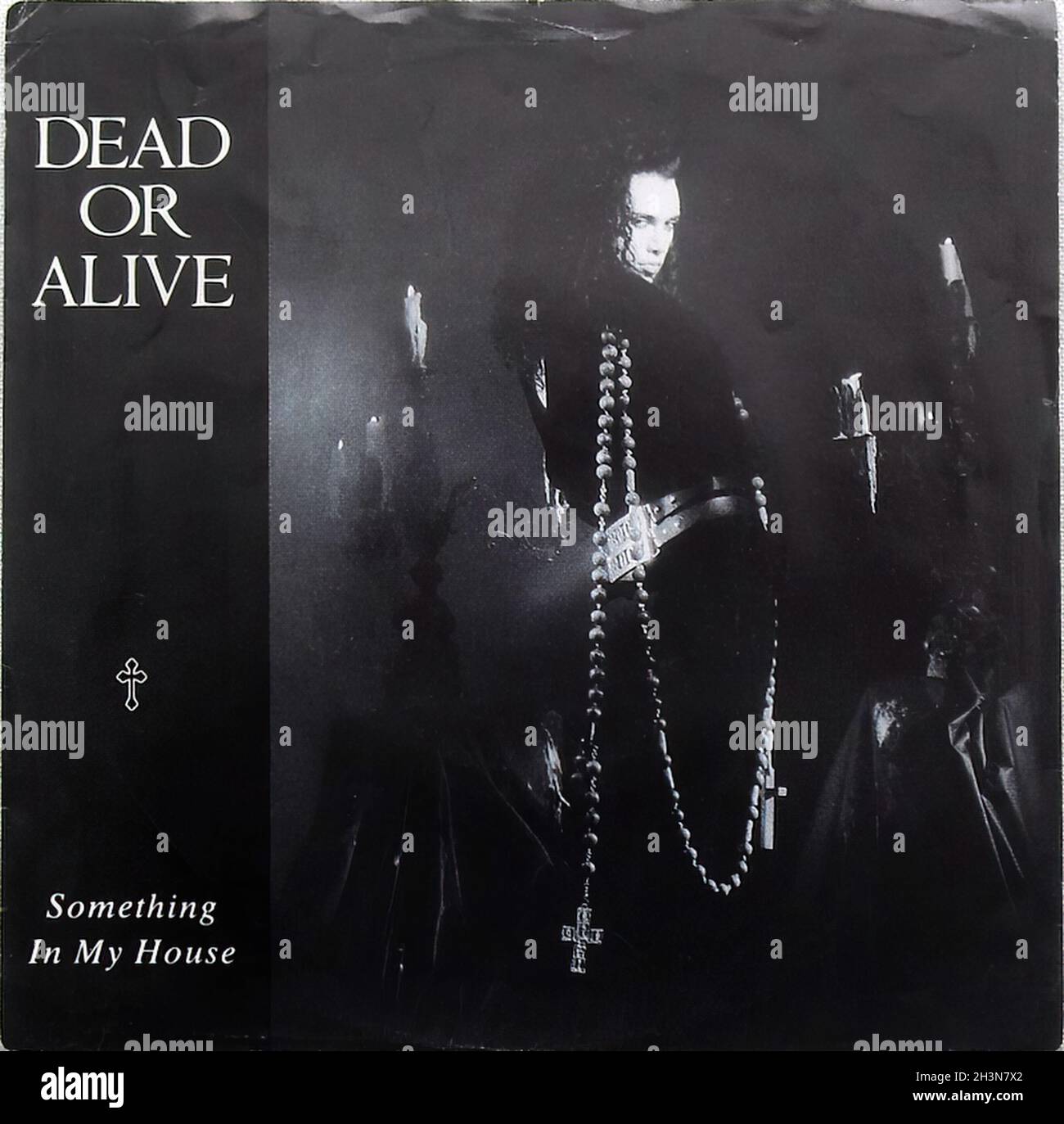 1986 Dead or Alive Something in My House Pete Burns Vinyl Single Pop Music UK Record 45 rpm 7 inch 1980 Banque D'Images