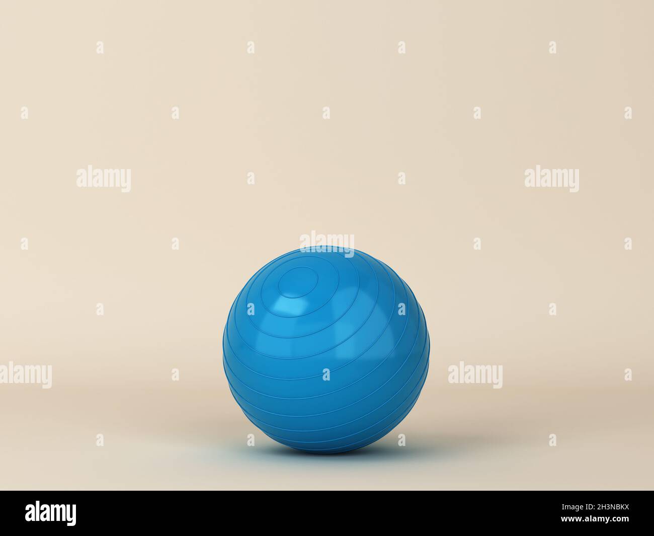 Ballon de fitness.Scène minimale.illustration 3d Banque D'Images