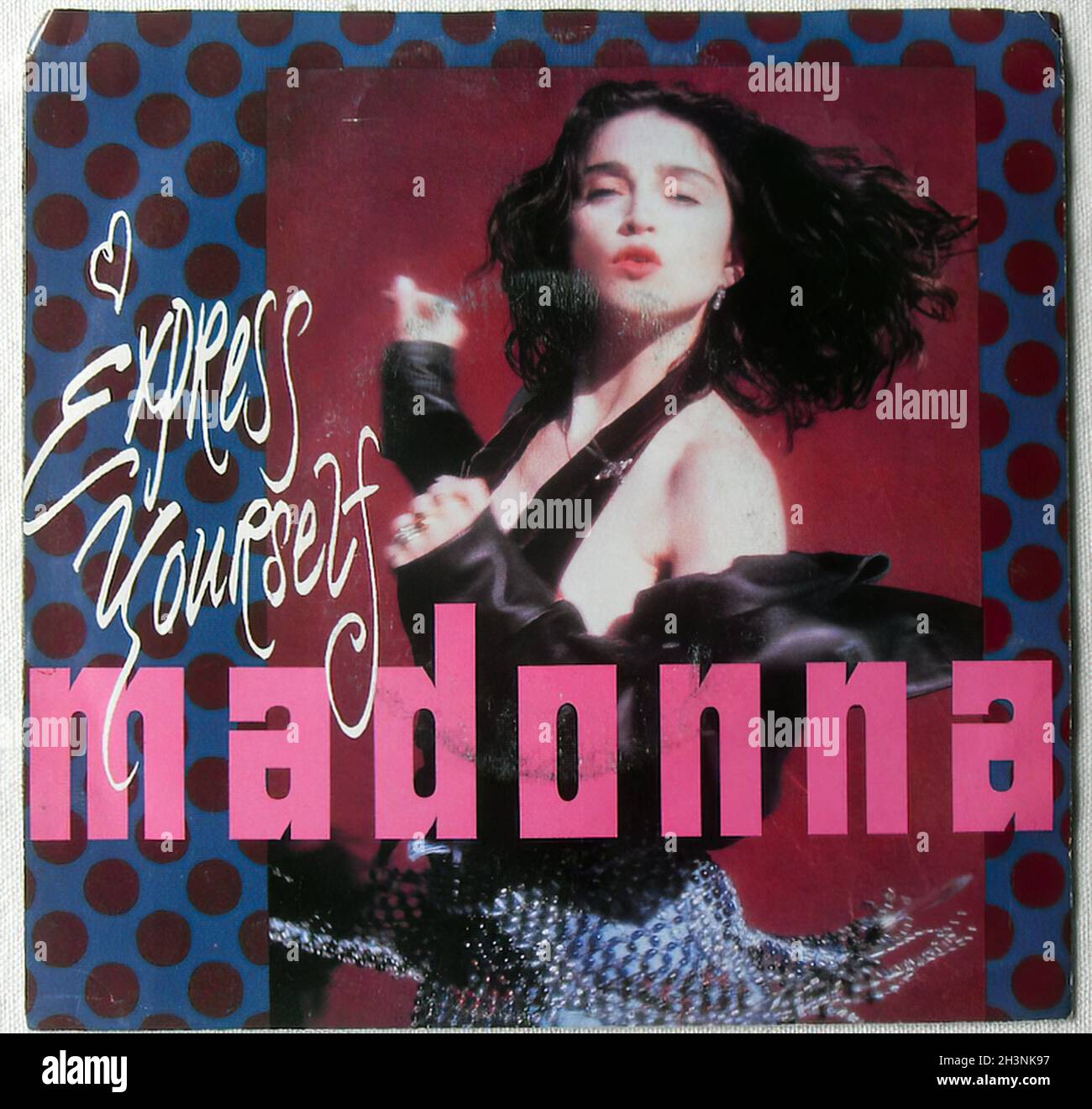 1989 Madonna Express vous-même années 80 45 tr/min vinyle Record simple housse de 7 pouces Banque D'Images