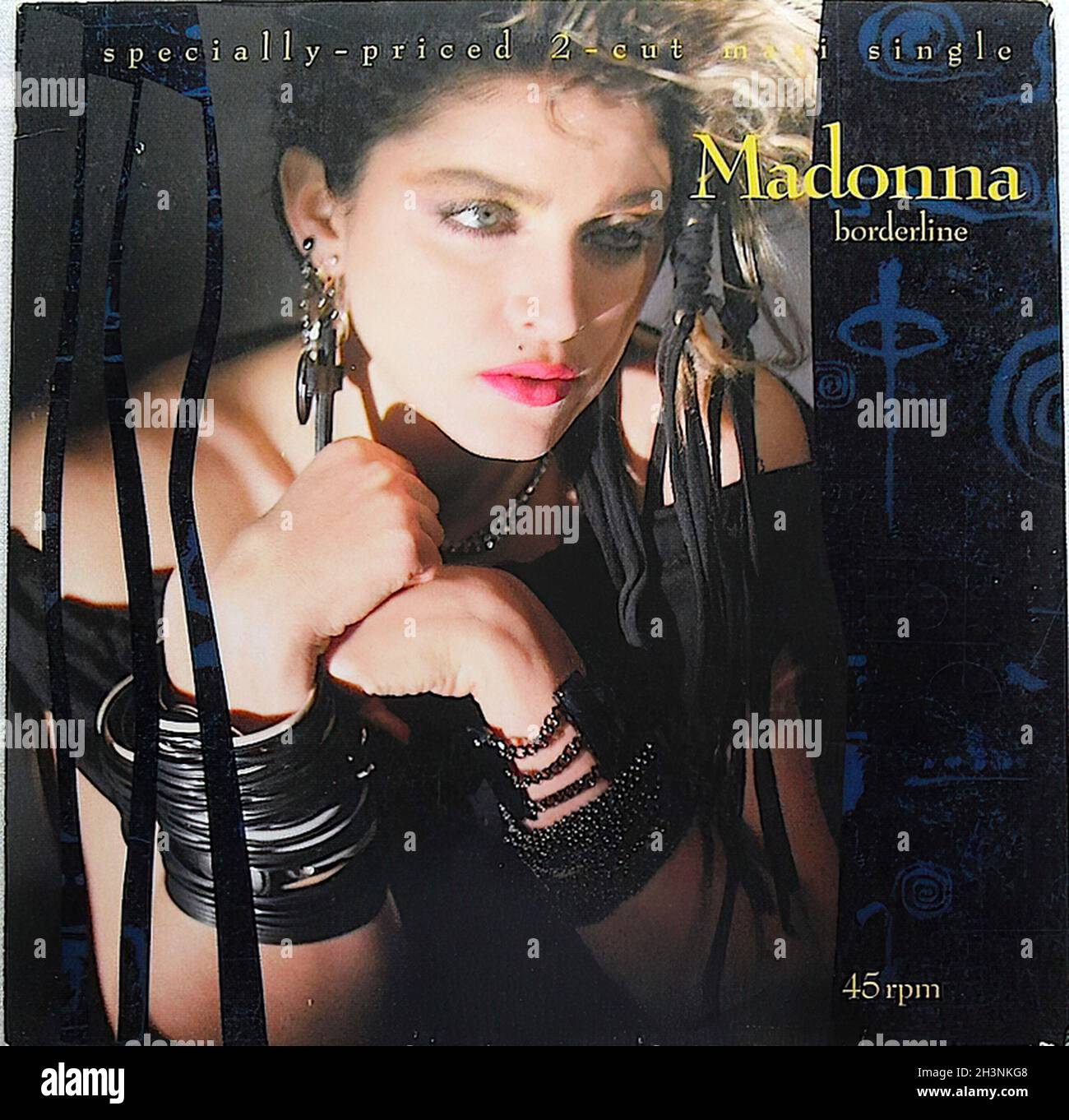 1983 Madonna Borderline 12 pouces simple album Vinyl Record A Banque D'Images