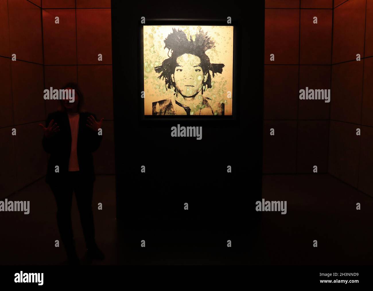 New York, États-Unis.29 octobre 2021.Jean-Michel Basquiat, d'Andy Warhol, est exposé à un aperçu de la vente du soir du 20e siècle de Christie à New York le vendredi 29 octobre 2021.Photo de John Angelillo/UPI crédit: UPI/Alay Live News Banque D'Images