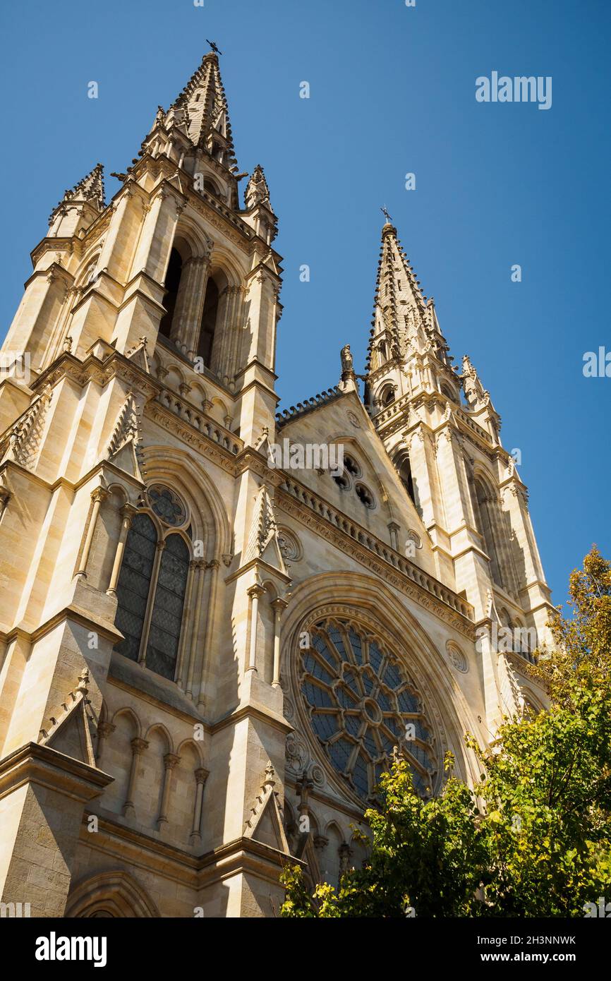 Église des Chartrons dans la rue notre Dame à Bordeaux, France Banque D'Images