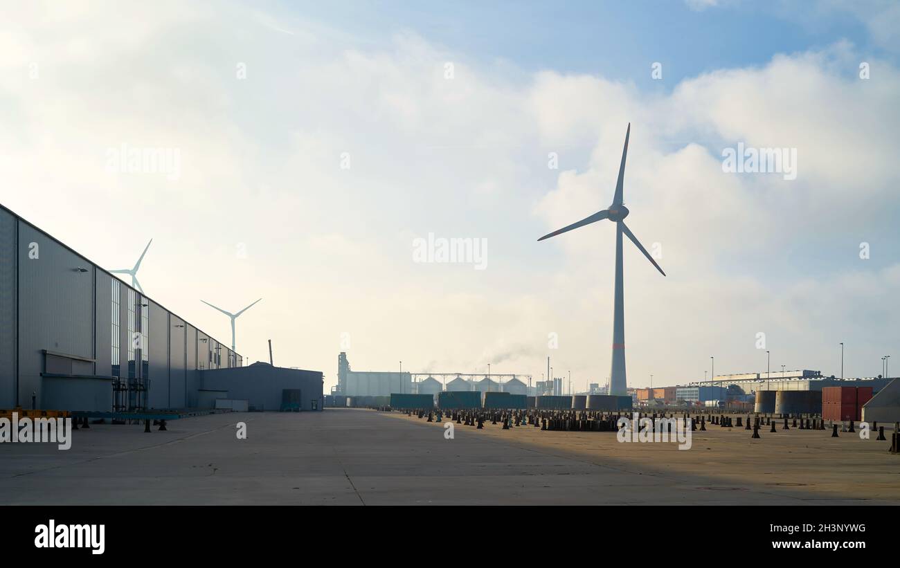 Fermeture des locaux de la société Enercon après des licenciements massifs à Magdebourg Banque D'Images