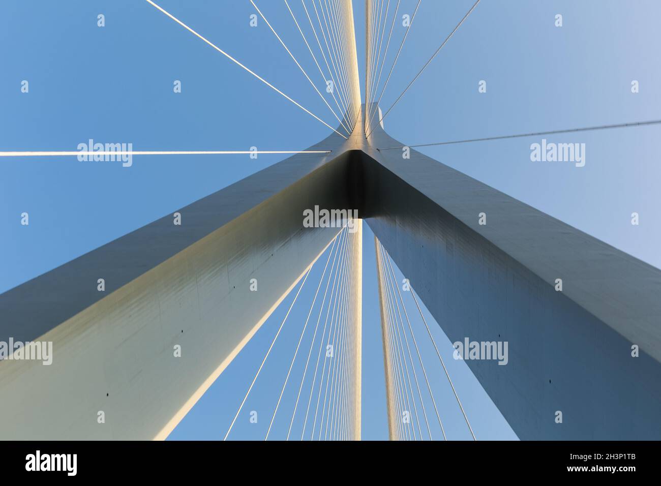 Un pont moderne avec accès par câble Banque D'Images