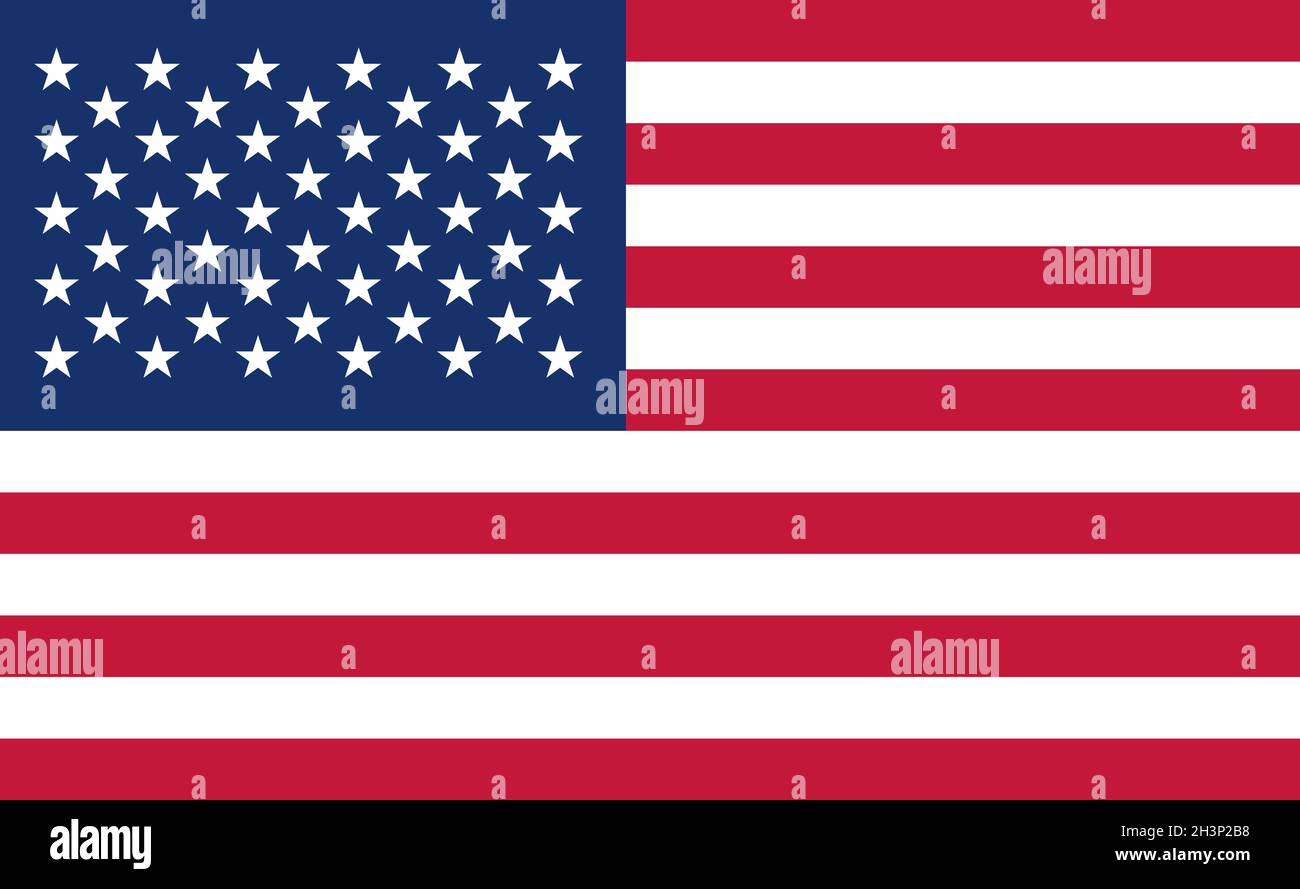 Drapeau national des États-Unis dans les proportions exactes - Vector Banque D'Images