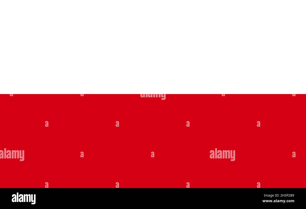 Drapeau national de la Pologne dans des proportions exactes - Vector Banque D'Images