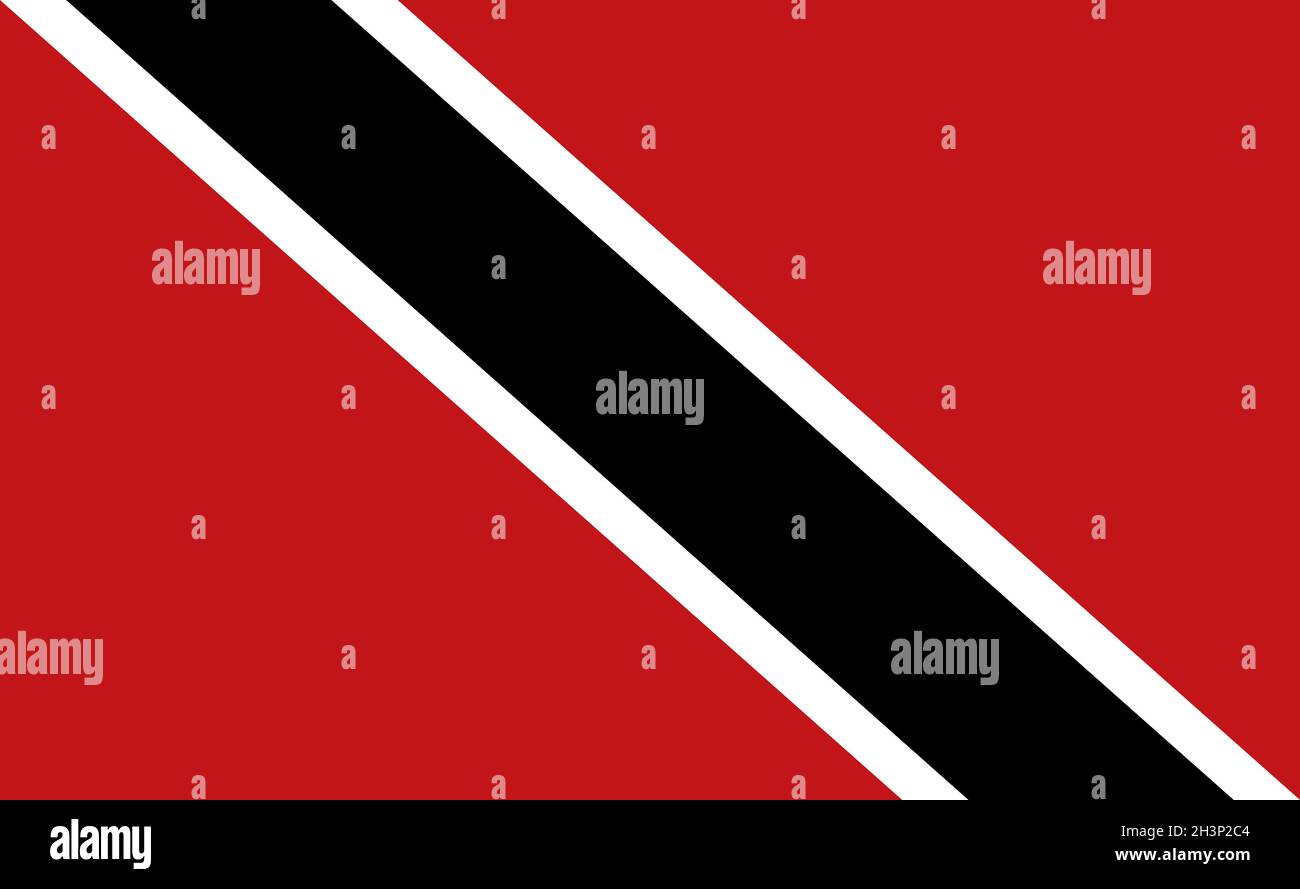 Drapeau national de Trinité-et-Tobago en proportions exactes - Vector Banque D'Images