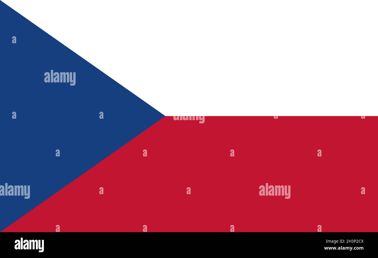 Drapeau national de la République tchèque dans les proportions exactes - Vector Banque D'Images