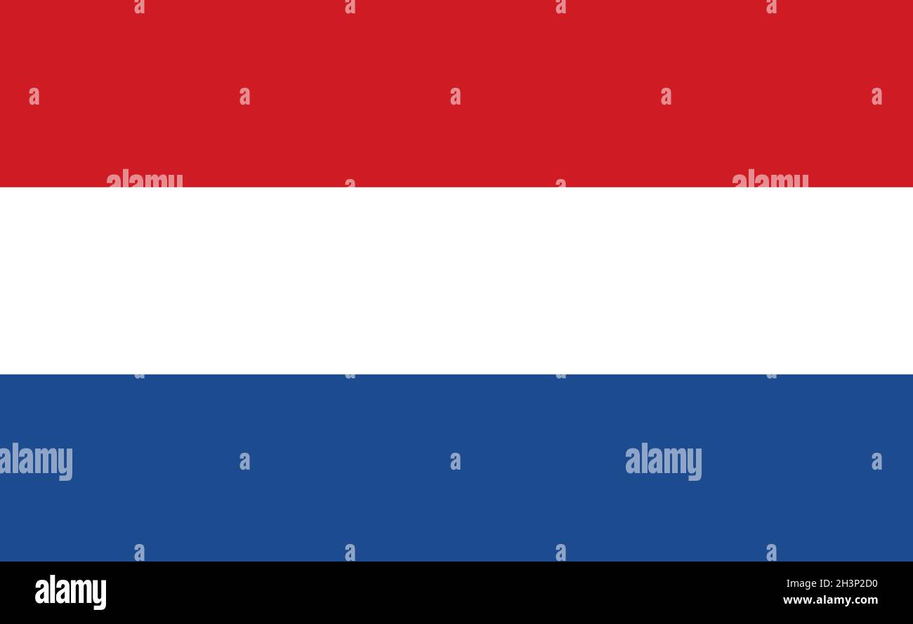 Drapeau national des pays-Bas dans les proportions exactes - Vector Banque D'Images