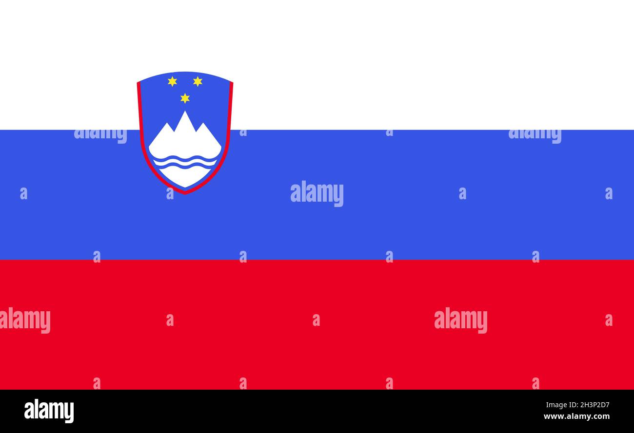 Drapeau national slovène en proportions exactes - Vector Banque D'Images